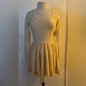 SOLD!! - Free People Lace Sheer Mini Dress, Size Small
